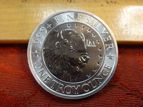 JM Bullion Bison One 1 Oz .999 Silver Bullion Round Lot A - No Reserve