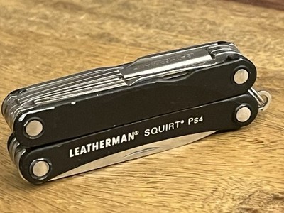 RETIRED Leatherman Squirt PS4 MultiTool Black DISCONTINUED SUPER NICE!