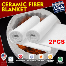 2SET Ceramic Fiber Insulation Blanket, 2500F, Fireproof Insulation 16"x 24  