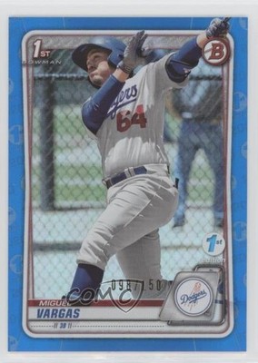 2020 Bowman 1st Edition Blue Foil 98/150 Miguel Vargas #BFE-131 0o6v