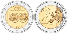 BELGIEN 2 EURO 2026 100 JAHRE BELGISCHE NATIONALBAHN