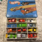 Lot Of 12 Vintage Hot Wheels Black Walls With 12 Car Collector’s Case