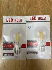 2 * 8W LED 60W equivalent E27 Bulb ES Screw Clear Bulb 2800 lumens Warm White