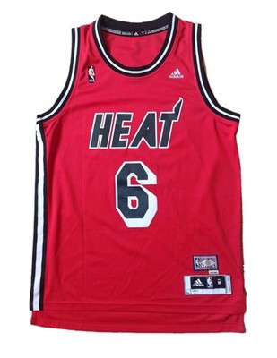RARE LeBron James Miami Heat HWC Adidas Swingman Jersey Trikot Throwback rot M