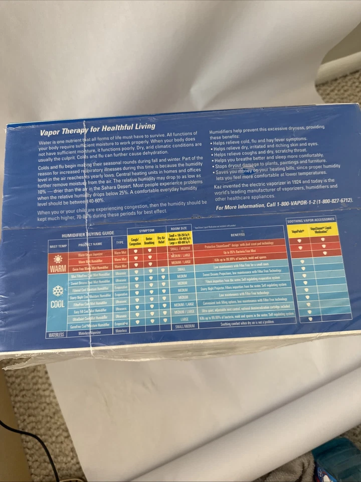 Vicks Warm Steam Vaporizer 1.5 Gallon Model V150SGNLV1 w/Sample Pad NIB - Image 3 of 3