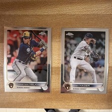 Topps Chrome Christian Yelich & Josh Hader Milwaukee Brewers Trading Card Lot