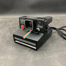 Vintage Polaroid One Step Plus Black Center Rainbow Instant Camera Tested Works