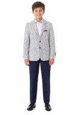 Geometric Pattern Blazer for Boys - Elie Balleh