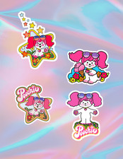 Poochie Retro Cartoon 4pc Sticker Pack