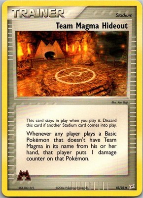 Pokémon Team Magma Hideout 83/95 EX Team Magma vs Team Aqua 2004 Englisch