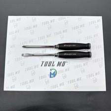 Snap-on Tools New 2pc Custom 7-12 Dark Titanium Ratchet Handle Screwdriver Set