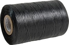 250 yards Wax Lacing Cord Nylon, Black 0.121" for Binding Wiring Harnesses