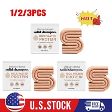 1-3X Strengthening Solid Shampoo Soap Rice Water Protein Hair Repair Shampoo Bar