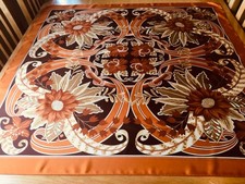 EL CORTE IGLES VINTAGE SILK SCARF. VGC. 35 x 34 INCHES. v
