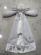 Mary Meyer Baby Lamb Lovey Security Blanket Toy 'Bless this Child' Baptism Gift