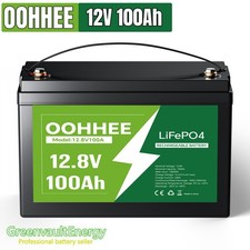 NEW 12V 100Ah LiFePO4 Battery Lithium Deep Cycle BMS for Marine Lifespan Long RV
