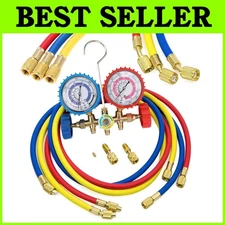 HVAC Refrigerant Charging Hoses Set 60" - R410A R22 R404