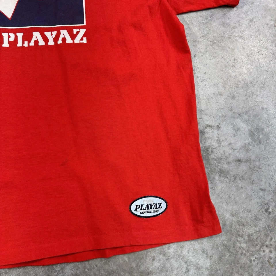 Pure Playaz Shirt Mens 3XL Red Graphic Streetwear Logo Tee Hip Hop 90s Style - Image 2 of 4