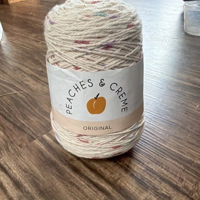 Peaches & Crème Original Worsted Yarn 4 Ply Cone 14 oz 400 g Cream Multicolor