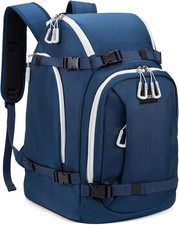 Ski Boot Bag, 50L Travel Backpack for Skis, Snowboard One Size, Blue