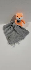 Carter's Orange Fox Gray Baby Security Blanket Rattle