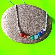 Collana a 3 fili agata nera, quarzo muschiato,giada peridot
