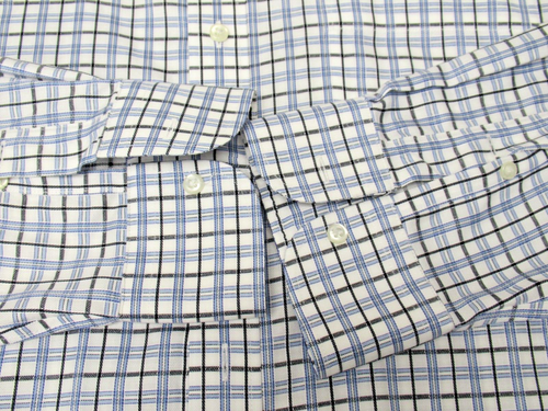 John W. Nordstrom Shirt Men's 17-36 Plaid Wrinkle Free Traditional Fit Cotton - Picture 8 of 9
