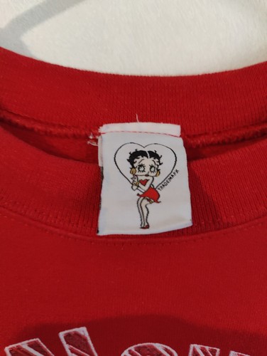Vintage Betty Boop Sweatshirt Crewneck Christmas Be Naughty Women's Size Large - Picture 2 of 6