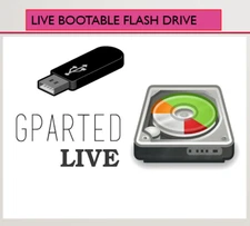 GParted Live Bootable Flash Drive Resize, Copy, and Move partitions USB 64bit