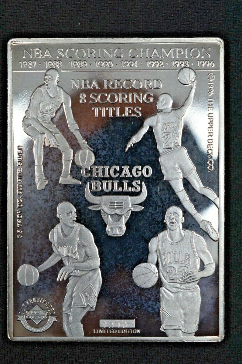 1996 UPPER DECK ENVIROMINT. MICHAEL JORDAN 3.5 TOZ .999 SILVER | eBay