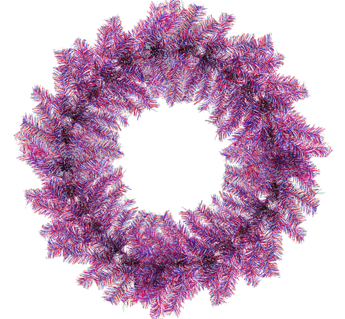 18'' Tinsel Christmas Wreath Hand-Made Artificial PVC Winter Holiday Door Wall - Picture 106 of 121