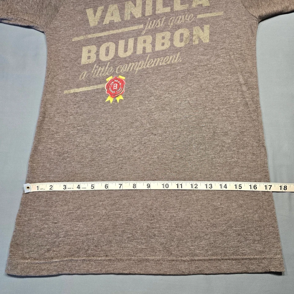 Camisa Jim Beam Vainilla Bourbon Hombre Talla S Marrón Brezo Gráfico Manga Corta Top Foto 4 de 4