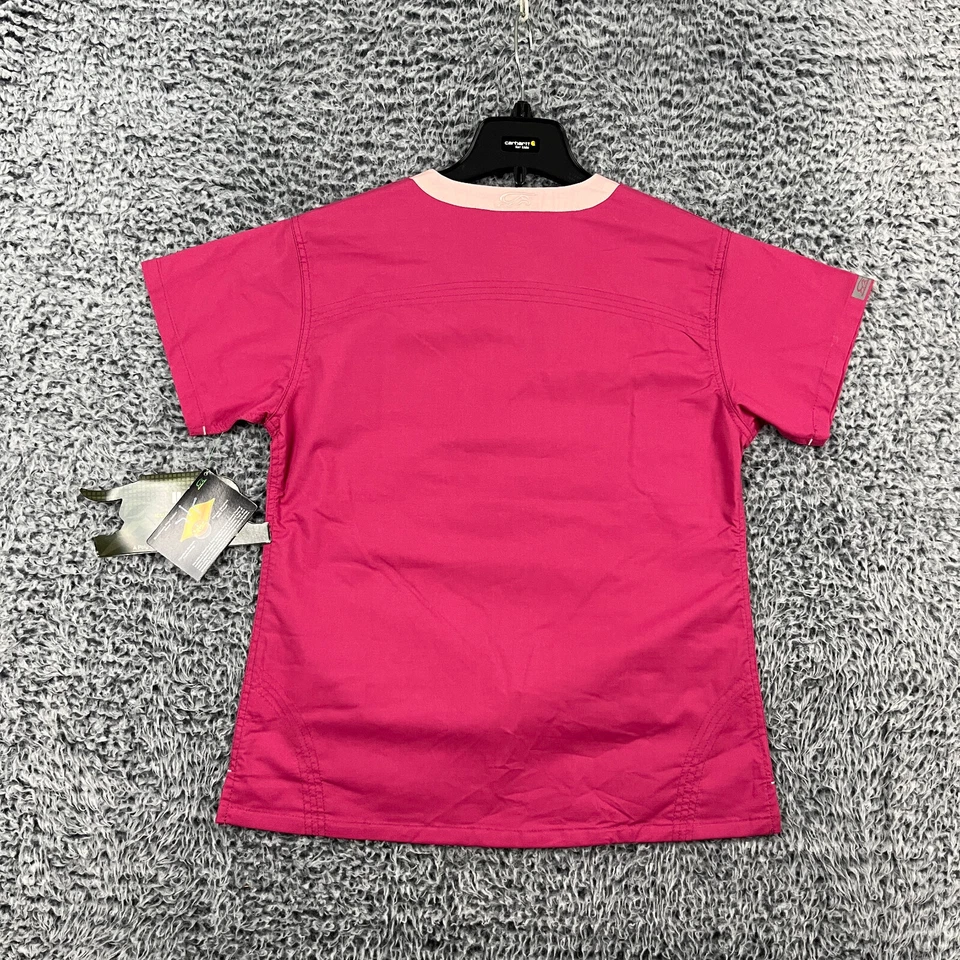 Blusa Médica IguanaMed Med para Mujer XS Rosa en Polvo Flex II Quattro 3 Bolsillos Cuello en V Foto 4 de 4