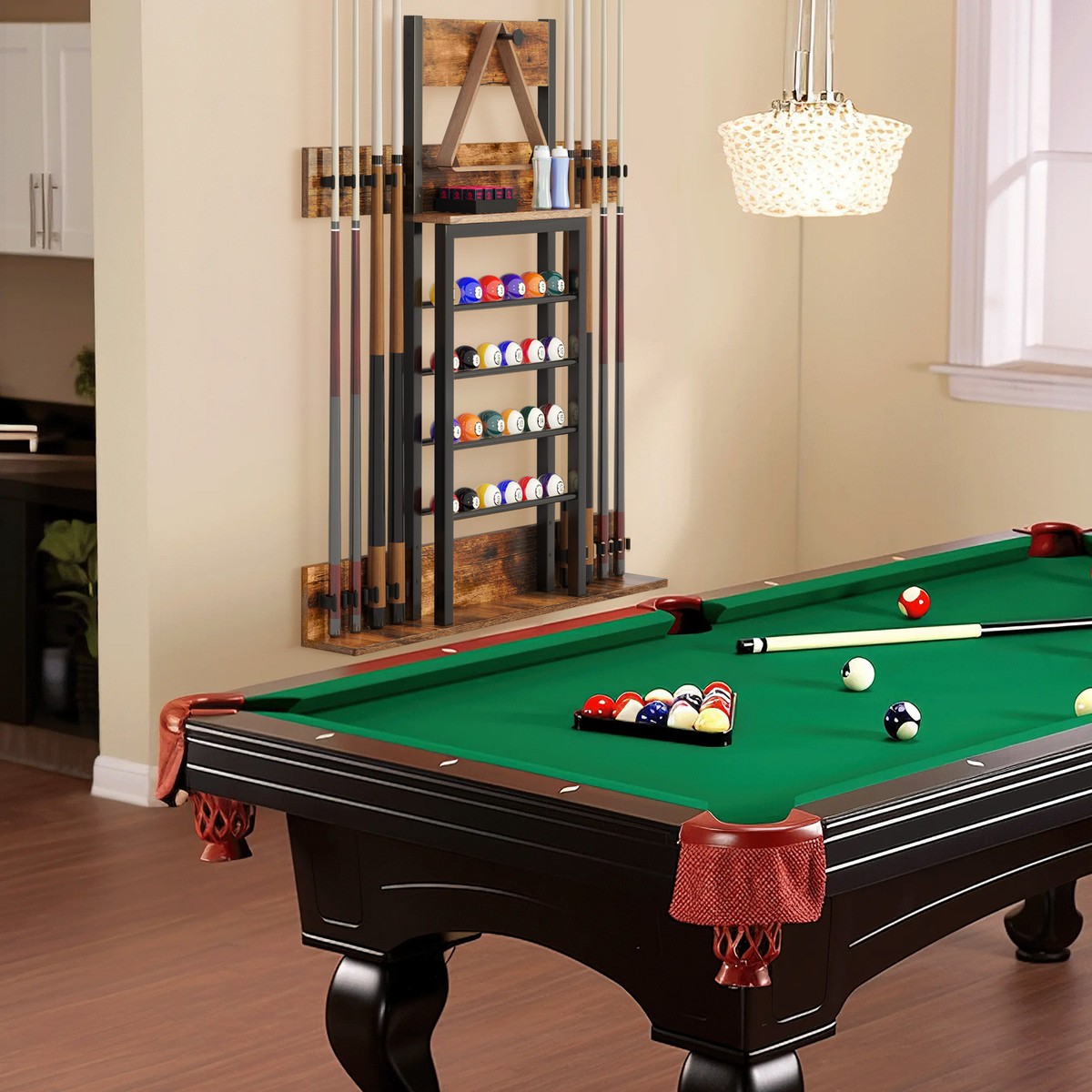 Pool Claw Gepnoo Pool Cue Rack Billiard Pool Cue Rack Portable ...