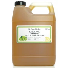 32 oz Premium UNREFINED AMLA OI 100% Pure Organic Cold Pressed Gooseberry Oil