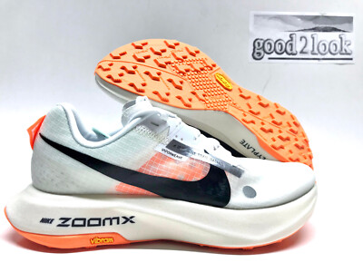 NIKE ZOOMX ULTRAFLY TRAIL WHITE/BLACK-TOTAL ORANGE SIZE WOMEN'S 6.5 [DZ0489-100]