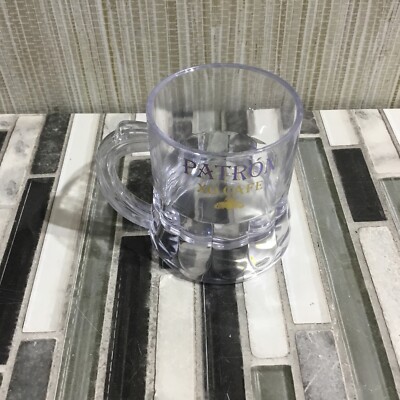 Patron XO Cafe Clear Plastic Mini Mug Shot Glass