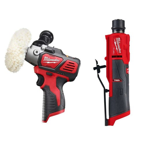 Milwaukee M12 12V Li-ion Cordless Variable Speed Polisher/Sander and M12 Fuel Li-ion Low Speed Tire Buffer