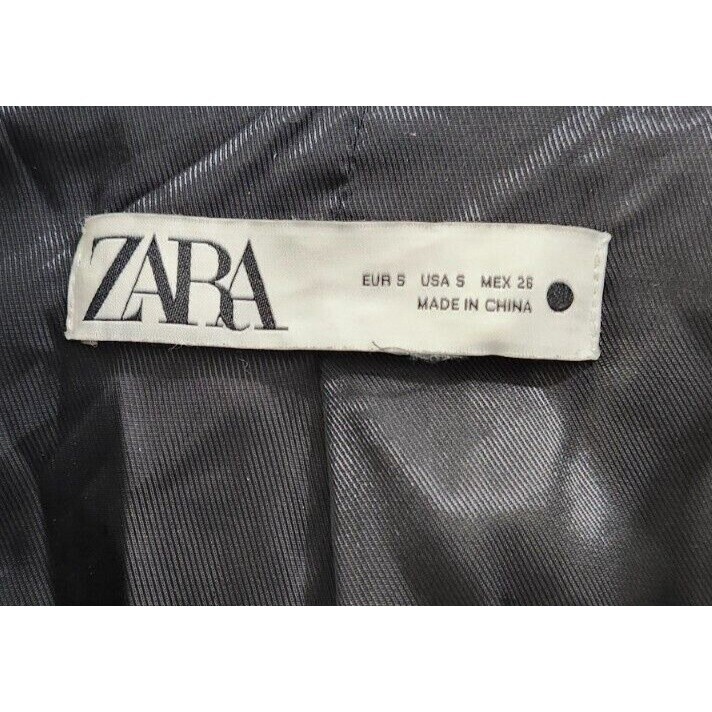 Zara Womans SZ S Plaid Blazer Jacket Double Breasted Relaxed Fit Academia Prep thumbnail 7