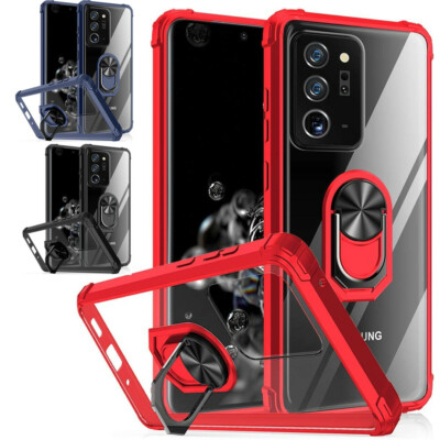 For Samsung Galaxy S21,S21+ S21 Ultra Case Kickstand Shockproof Clear Hard  Cove