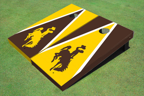 Tabla Cornhole personalizada triángulo alternativo vaqueros de la Universidad de Wyoming - Imagen 1 de 1