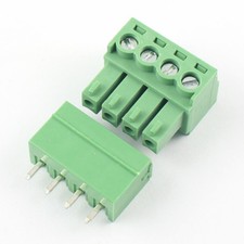 50Pcs 3.81mm Pitch 4 Pin Straight Screw Pluggable Terminal Block Plug Connector