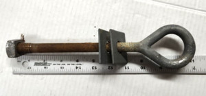 Galvanized Forged Eye Bolt - 5/8" x 11" - Teardrop Eye No Shoulder Joslyn Style