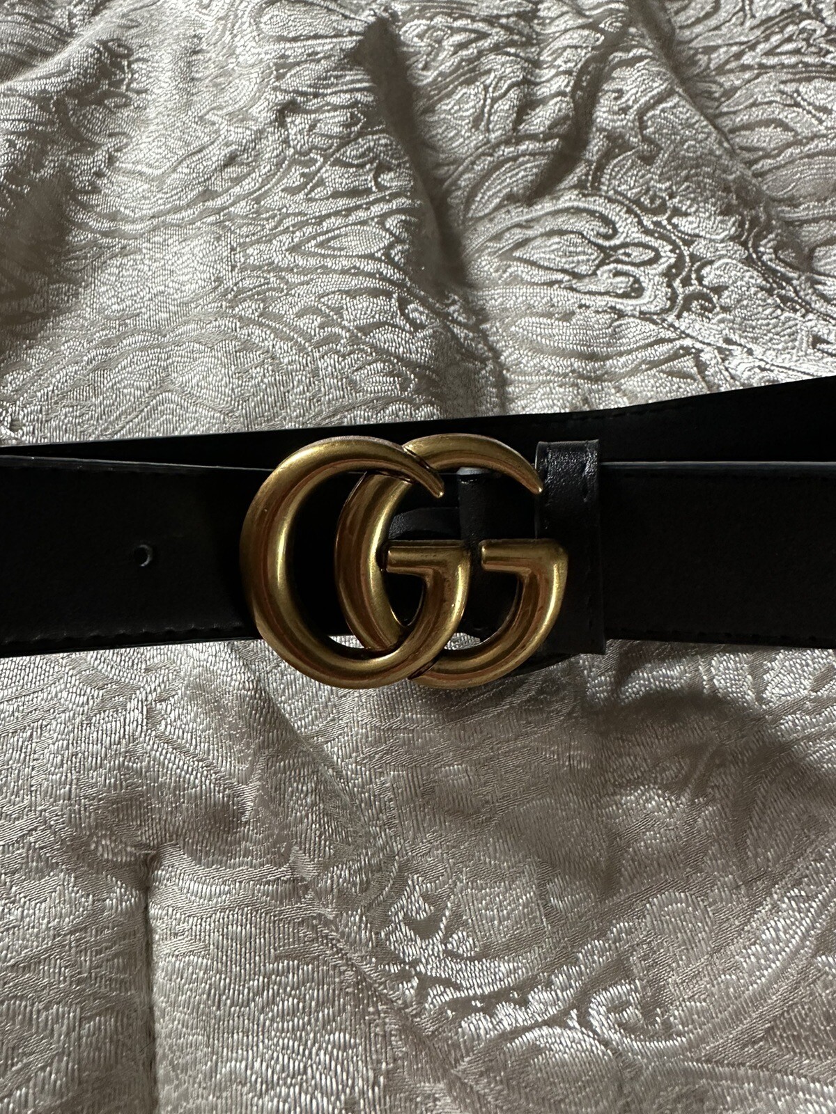Black Leather Woman’s Gucci Belt. eBay