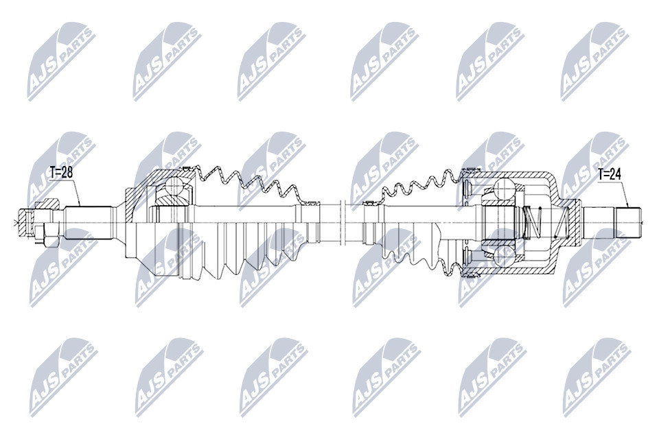 NTY NPW-PE-027 Drive Shaft for PEUGEOT