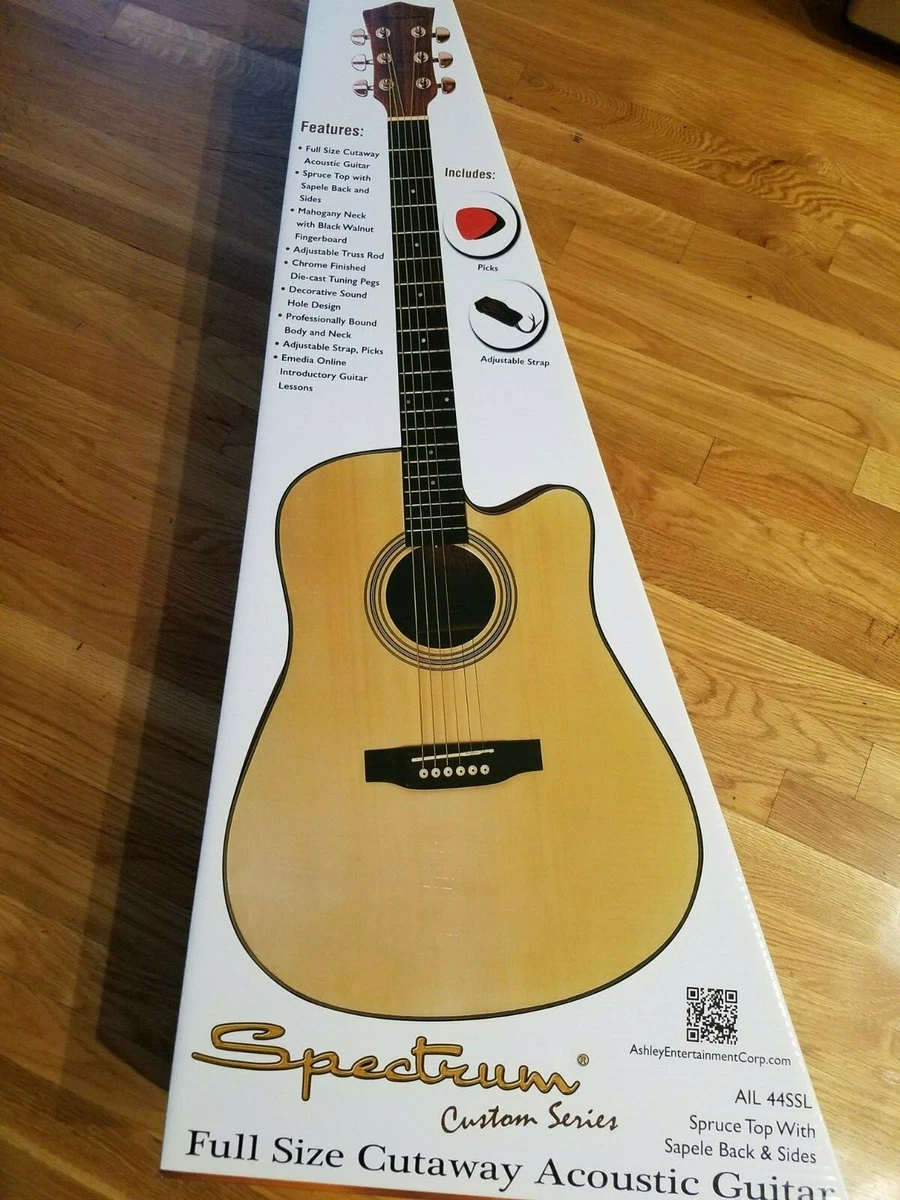 Spectrum ail 44ssl full size acoustic cutaway guitar deals