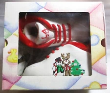 RARE 1993 VINTAGE L.A. GEAR BABY SHOES,MY FIRST HOLIDAY,CHRISTMAS,EMBROIDERED,3