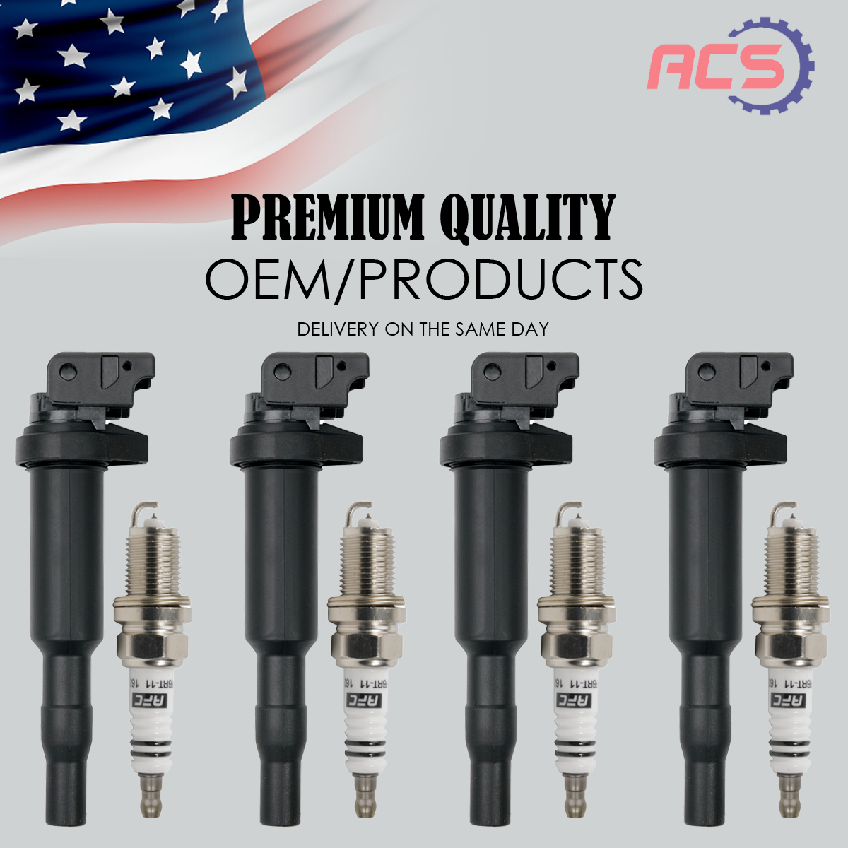 4X Ignition Coil + 4X Iridium Spark Plug for BMW 228i 320i 328i 428i