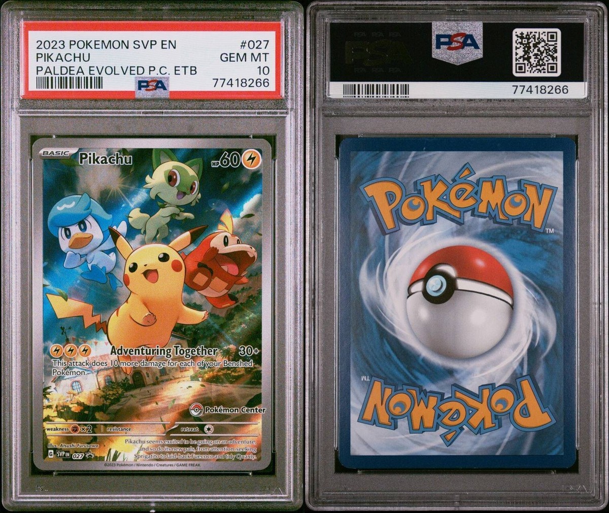 PSA 10 GEM MINT Pikachu SVP027 Black Star Promos P. Center PSA 10 GEM MINT Pikachu SVP027 Black Star Promos P. Center