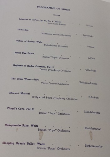 1955 Canadian NS S.S. Prince George Musikprogramm & Mittagsmenü - Alaska - Bild 4 von 4